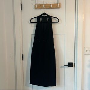 Donna Morgan Black Halter Sheath Dress